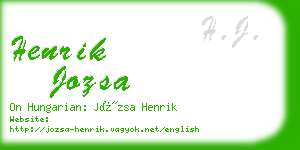 henrik jozsa business card